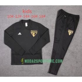 Sao Paulo Dziecięcy Komplet Bluzy Treningowe Czarny 2018/19